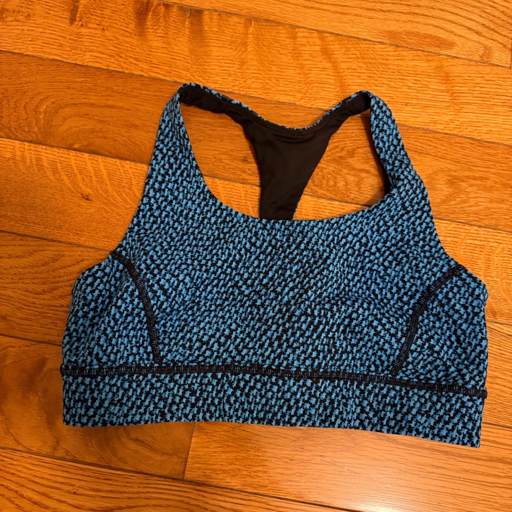 Lululemon Athletica Blue and Black Sports Bra